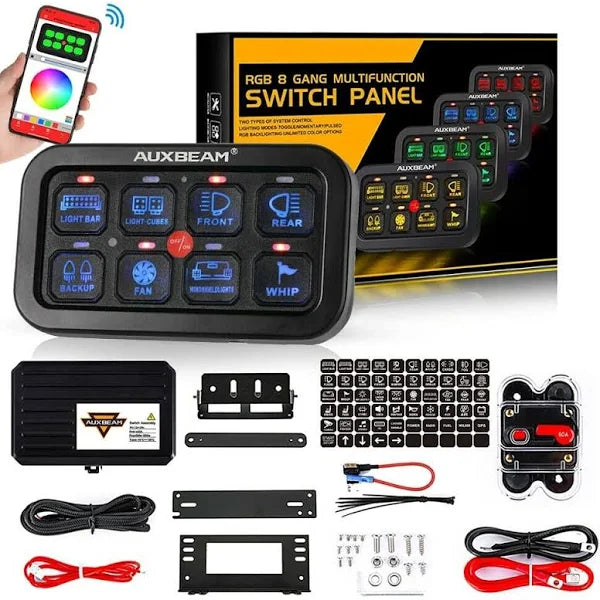 Auxbeam - AC-1200 RGB Switch Panel with App & Remote Control, Toggle/M